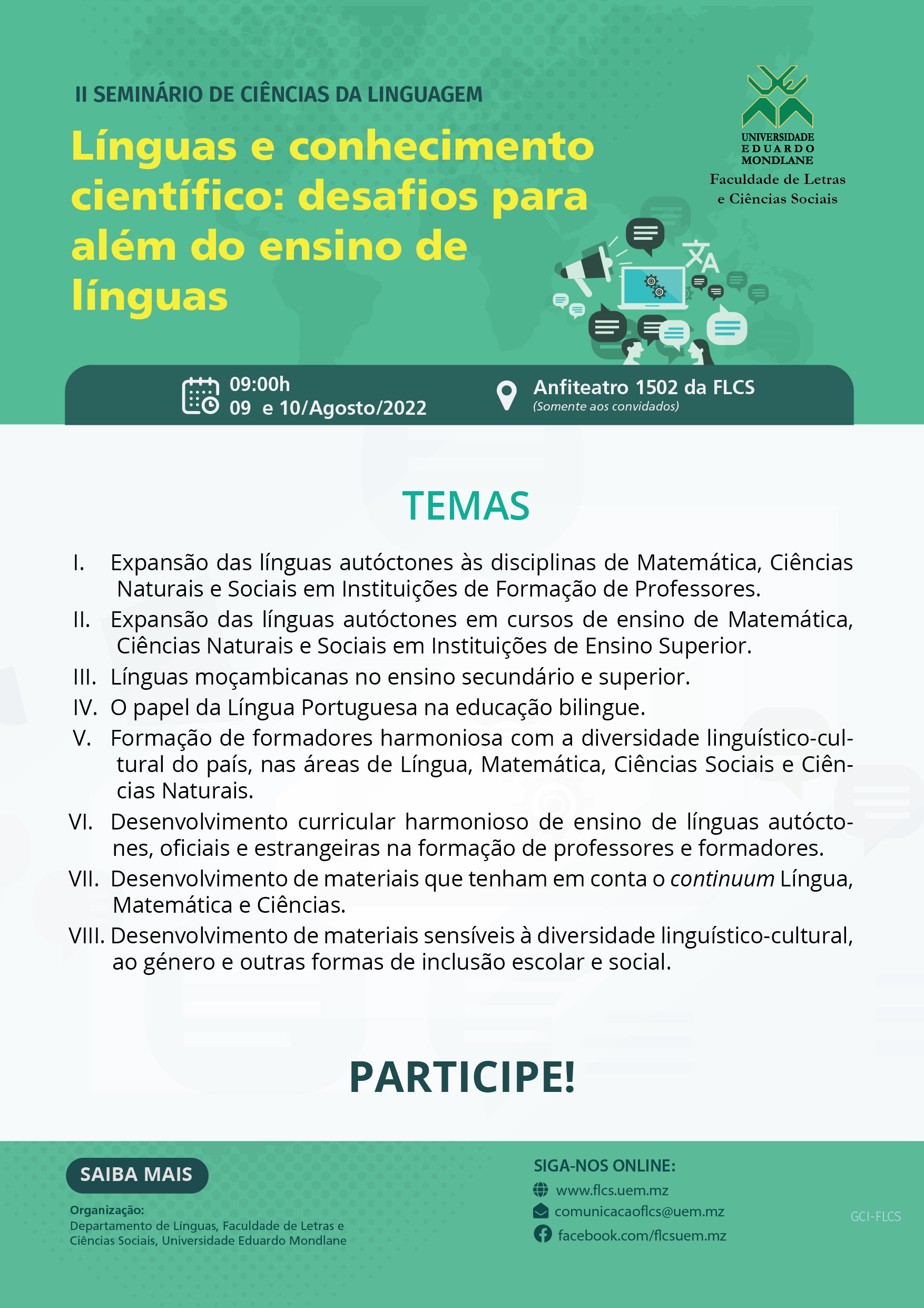 II Seminrio de Cincias de Linguagem Cartaz 01